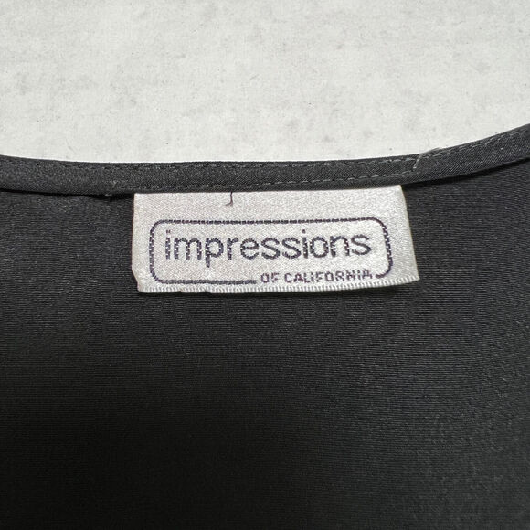 LOT OF TWO Vintage Impressions of California SIZE S Tank Top Blouse Black Ivory - Picture 6 of 11